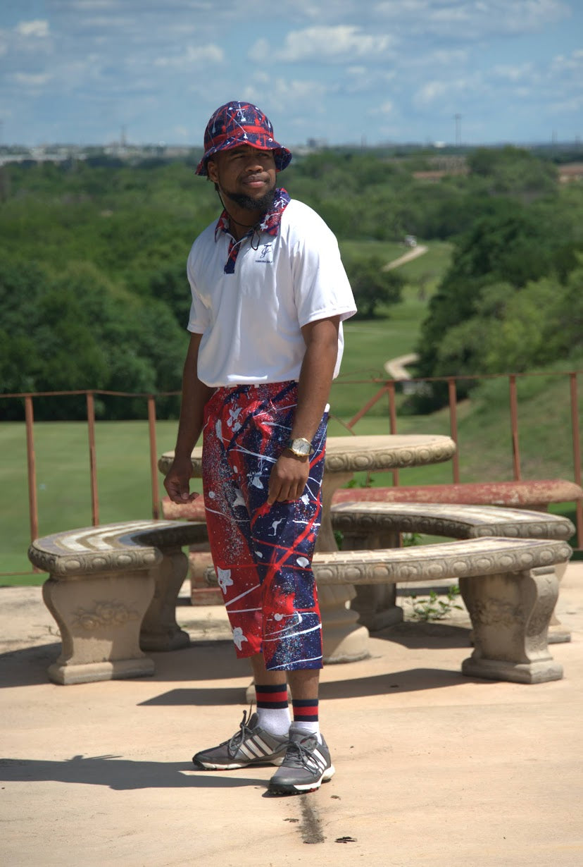 Abstract Golf Pants - Stars and Stripes