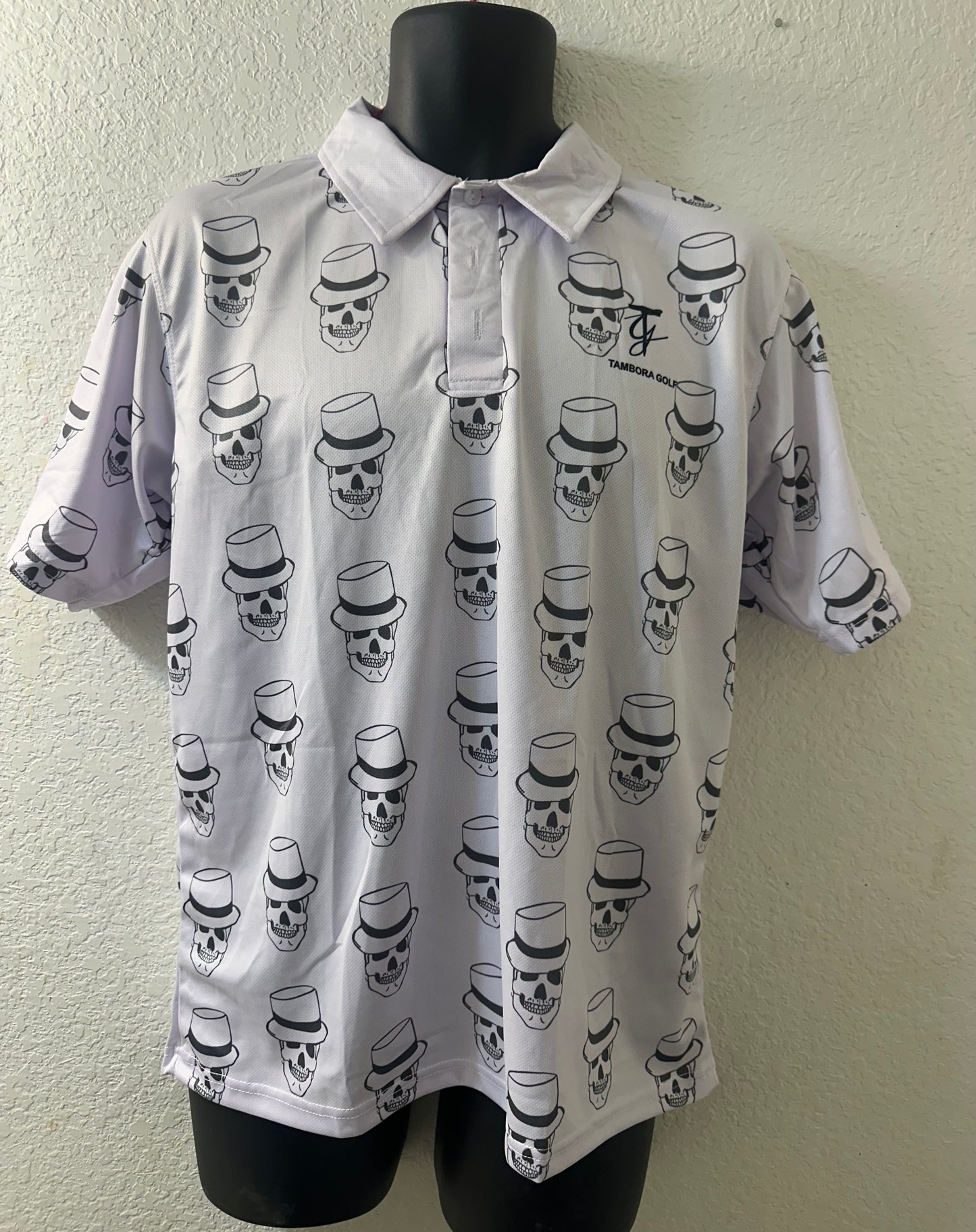 Skull Top Hat Golf Shirt
