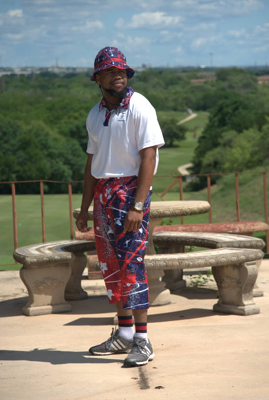 Abstract Golf Pants - Stars and Stripes