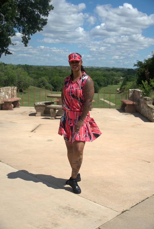 Women’s Abstract Polo - Pink
