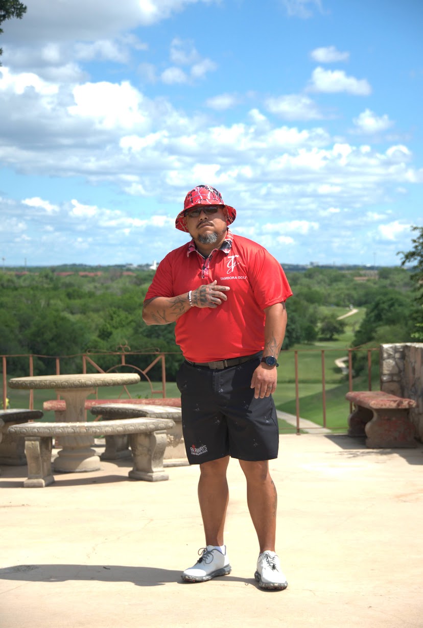 Abstract Golf Polo - Red
