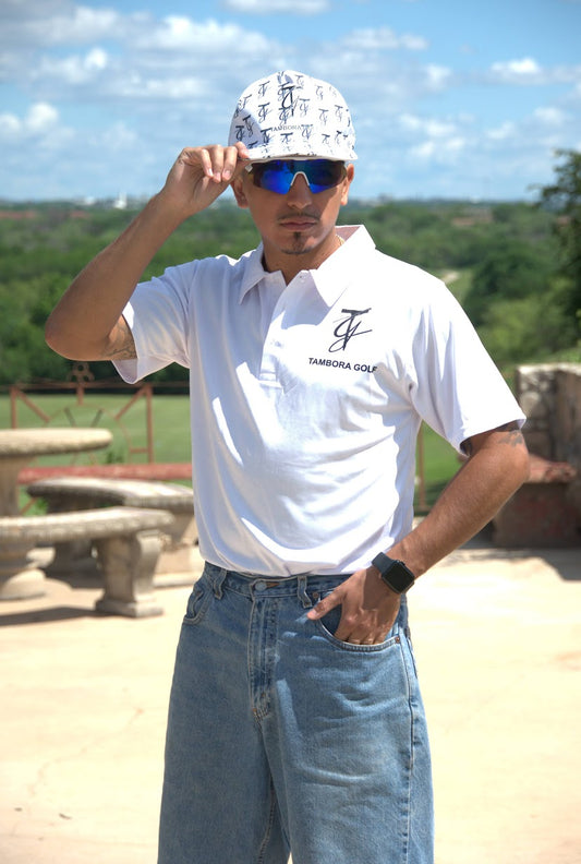 Monogram Logo Golf Polo - White