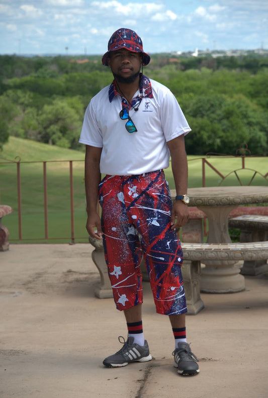Abstract Golf Pants - Stars and Stripes