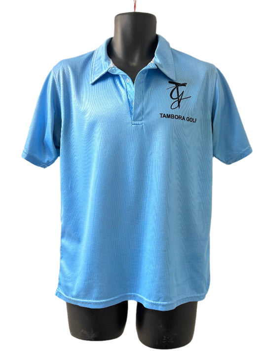 Monogram Logo Golf Polo - Sky Blue
