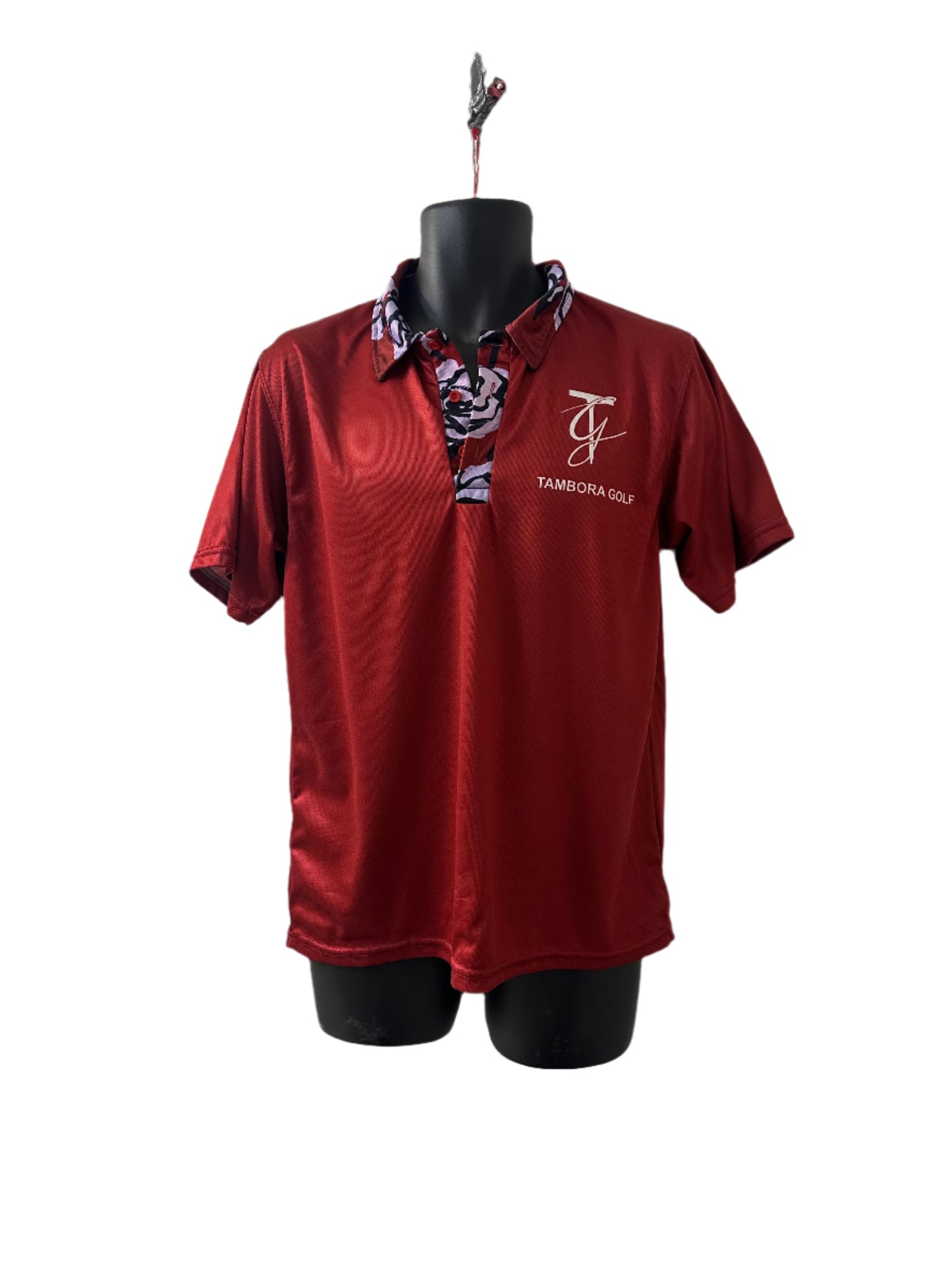 Abstract Golf Polo - Red