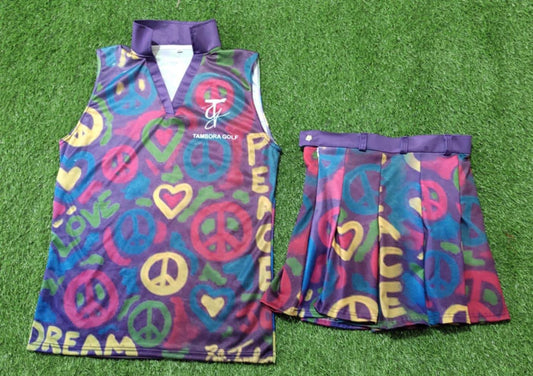 Women’s Golf Polo - Peace and Love
